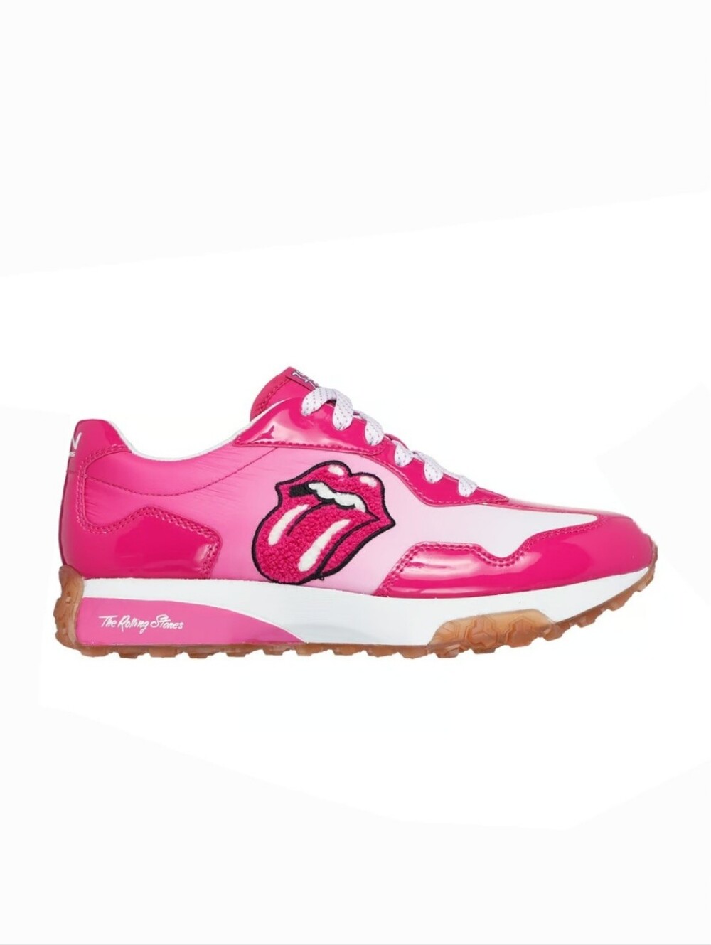 Rolling Stones x Skechers Upper Cut Neo Jogger RS‎ Lick pink retro sneakers